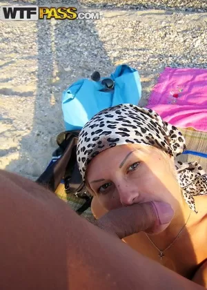 Blonde girl Adele dons a bandanna skull cap during making of homemade sex tape