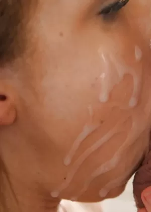 Skinny cutie deepthroats and fucks a thick boner for jizz on her face