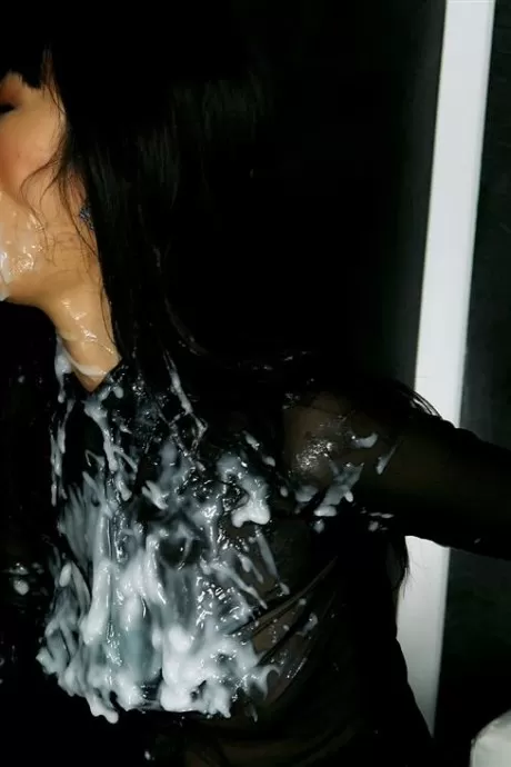 Asian chick gets plastered with copious amounts of cum at a gloryhole