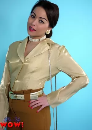 Asian model Petra So strips off silk blouse and and more while hitchhiking