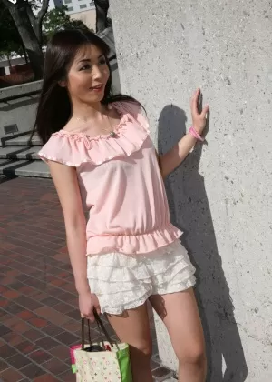 Tiny Japanese sweetie Mirika doing a double penetration with 2 big black dicks