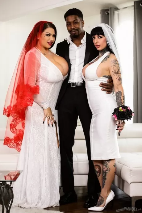Толстая невеста Саманта Мак трахается в жопу с чернокожим мужчиной в день своей свадьбы