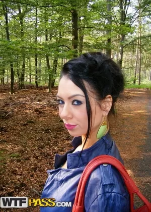 Amateur chick Ella sucks a dick in a public washroom before going on her way