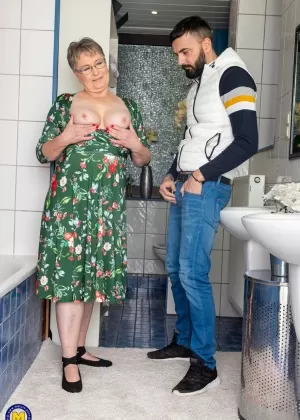Thick nan participates in sexual intercourse with a younger lad