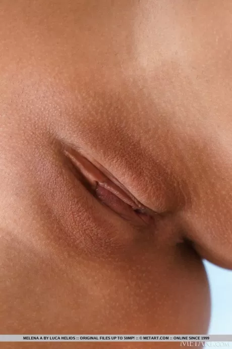 Симпатичная молоденькая Мелена А освобождает свое великолепное тело от купальника в стиле США